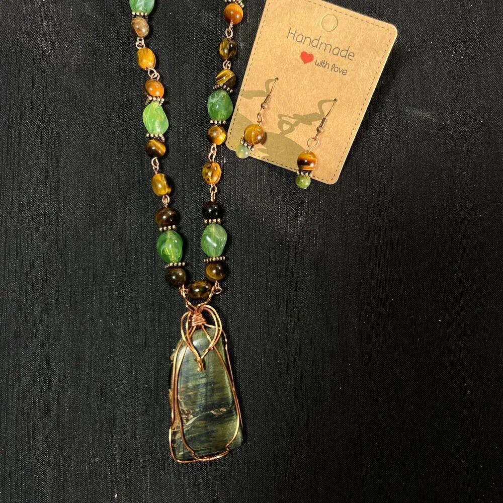Green Falcon's Eye (Tigers) Oblong Stone 2